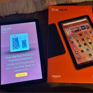 Amazon Fire HD 10 Tablet - Black with Orange Box